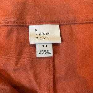 A New Day Caramel Orange Wide Leg Trousers Size 10 Women’s